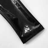 Ensemble pantalon à manches longues en cuir PU avec col retourné et fermeture éclair 