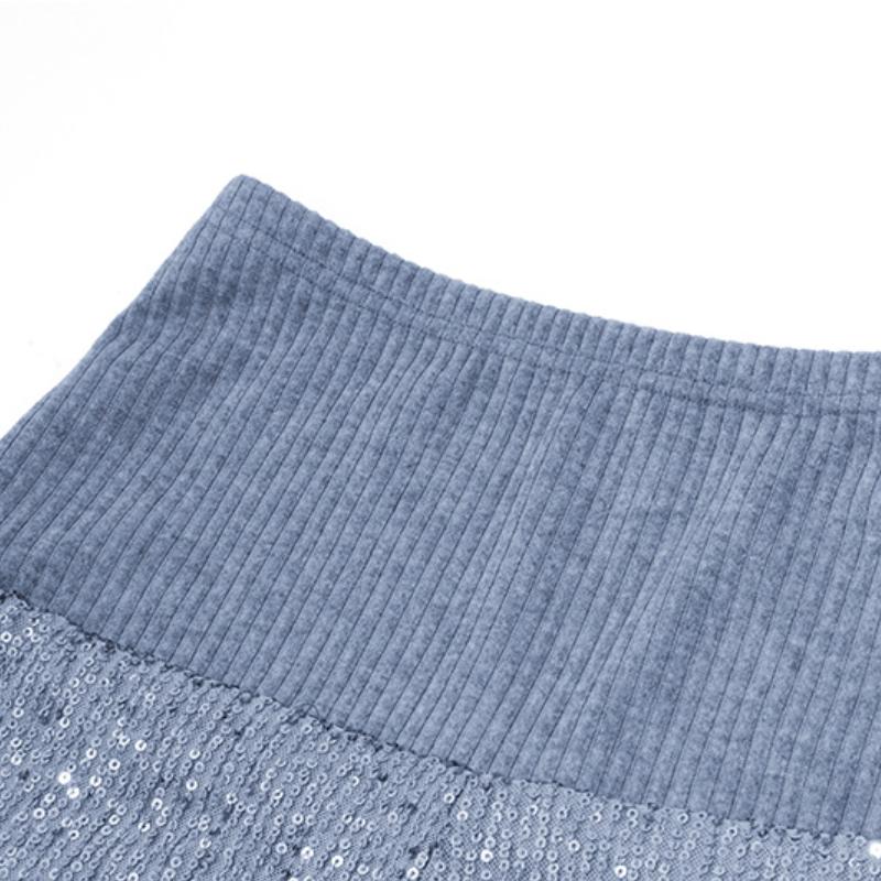 Glitter patchwork textured low rise short pant