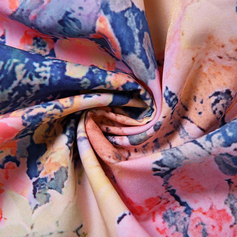 Vestido mini de tirantes finos con cuello en V, estampado y cremallera en el dobladillo de encaje 