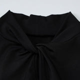 Long sleeve hollow out high slit ruched maxi dress