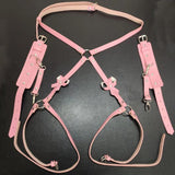 PU leather bowknot decor o ring garter belt