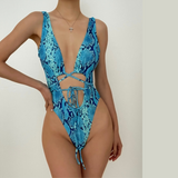 Maillot de bain une pièce rembourré et ajouré contrasté 