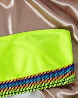 Maillot de bain bikini tube contrasté 