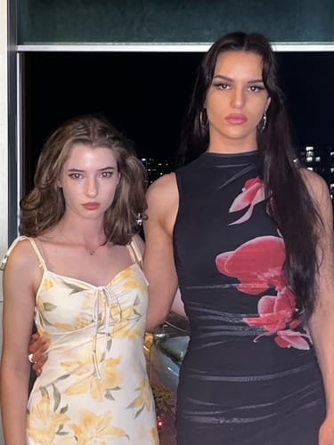 Halibuy Fashion review - Sleeveless Ruched Mesh Print Mini Dress