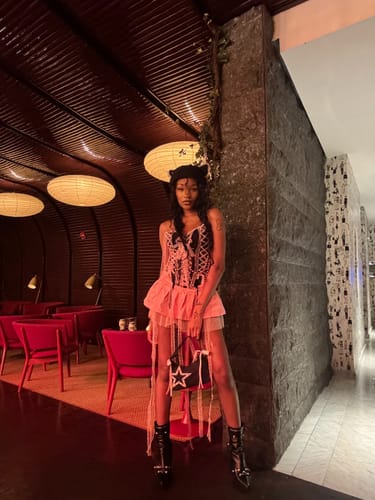 Halibuy Fashion review - Lace Beaded Bowknot Self Tie Cami Top