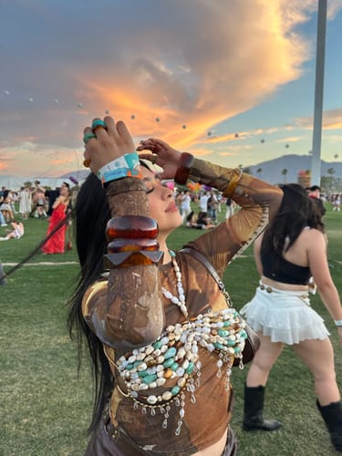 Halibuy Fashion review - Beaded Hollow Out Metal Chain Cami Top