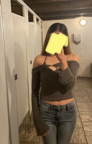 Halibuy Fashion review - Long Sleeve Off Shoulder Knitted 2 Piece Top