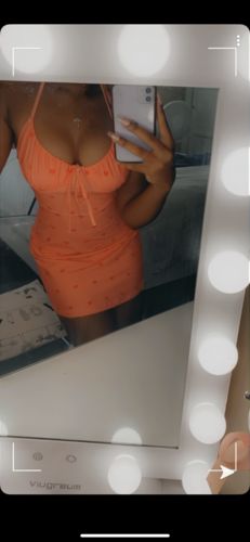 Halibuy Fashion review - Heart Print Knotted A Line Dress