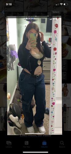 Halibuy Fashion review - Long Sleeve Hollow Out Button Halter 2 Piece Crop Top