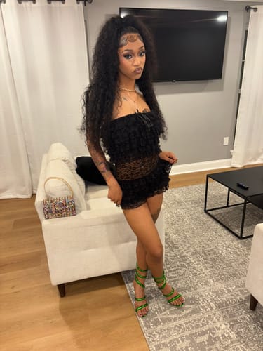 Halibuy Fashion review - Lace Ruffle Bowknot Tube Romper