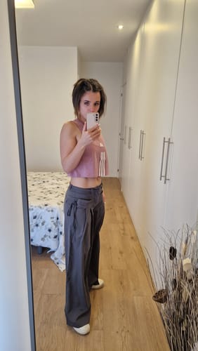 Halibuy Fashion review - Solid Medium Rise Pleated Wide Leg Pant