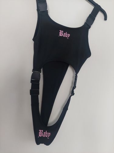 Halibuy Fashion review - Baby Buckle Hollow Out Bodysuit