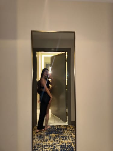 Halibuy Fashion review - Metal Chain Halter Backless Hollow Out Slit Solid Midi Dress