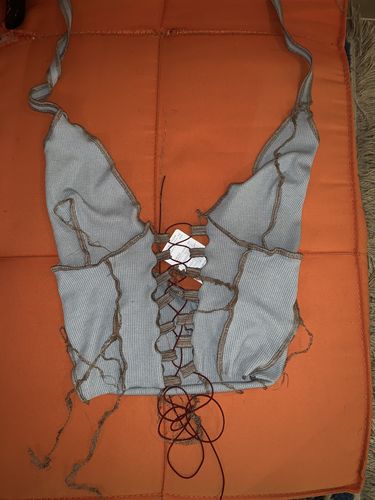 Halibuy Fashion review - Lace Up Halter Top