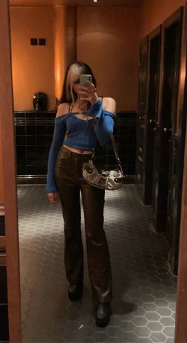 Halibuy Fashion review - Long Sleeve Off Shoulder Knitted 2 Piece Top