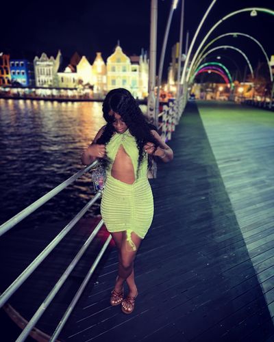 Halibuy Fashion review - Hollow Out Halter Drawstring Dress