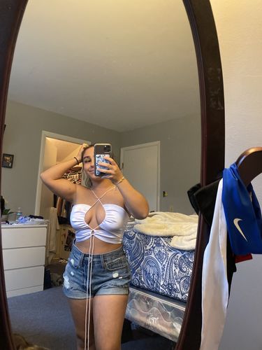 Halibuy Fashion review - Hollow Out Lace Up Top