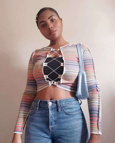 Halibuy Fashion review - Lace Up Front Long Sleeve Top