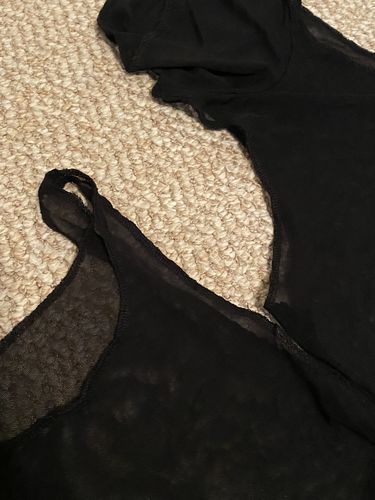 Halibuy Fashion review - Mesh See Through High Neck Off Shoulder Top