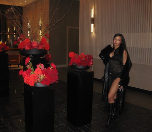 Halibuy Fashion review - Lace Ruched See Through Hollow Out High Slit Maxi Dress