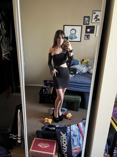 Halibuy Fashion review - Mesh Long Sleeve Hollow Out Asymmetrical Dress