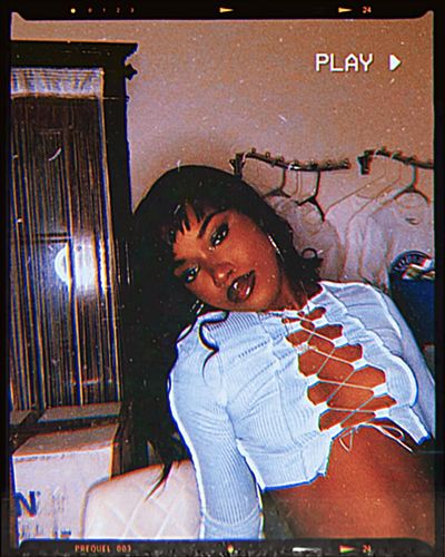 Halibuy Fashion review - Lace Up Long Sleeve Patchwork Top