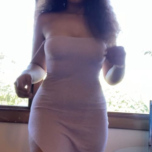 Halibuy Fashion review - Lace Up Back Slit Knitted Cami Maxi Dress