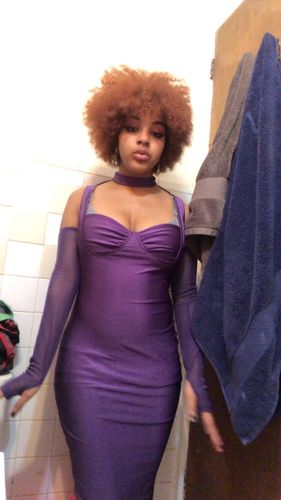 Halibuy Fashion review - Low Cut Off Shoulder Mesh Sleeve Midi Dress