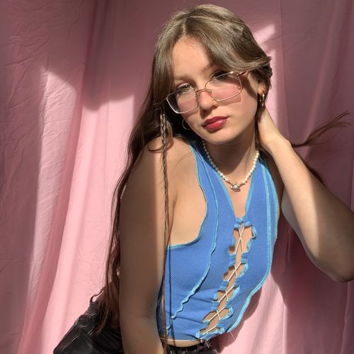 Halibuy Fashion review - Sleeveless Lace Up Crop Top