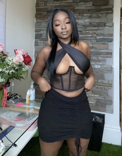 Halibuy Fashion review - Hollow Out Mesh Corset Halter Top