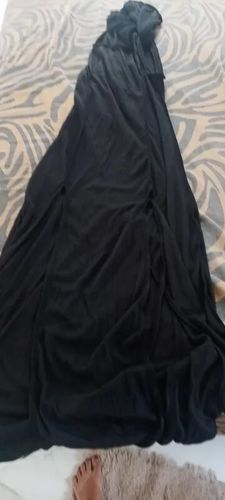 Halibuy Fashion review - Hoodie Sleeveless Slit Hollow Out Self Tie Cowl Neck Maxi Dress