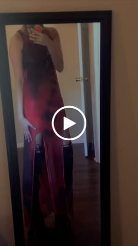 Halibuy Fashion review - Sheer Mesh See Through Sleeveless Contrast Print Slit Midi Dress