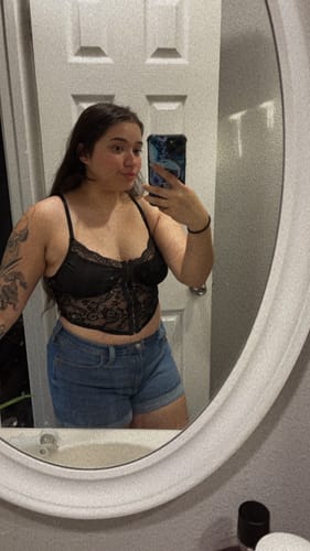 Halibuy Fashion review - Ruched Lace Hem Button Backless Solid Cami Top