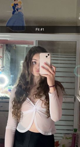 Halibuy Fashion review - Long Sleeve Mesh See Through Knotted Hoodie Top