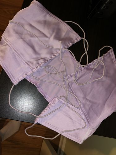 Halibuy Fashion review - Hollow Out Lace Up Top