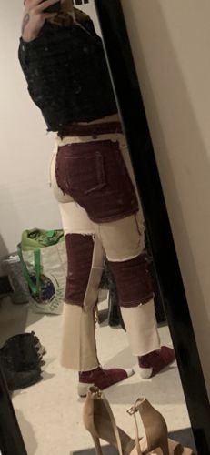 Halibuy Fashion review - High Waisted Patchwork Jeans