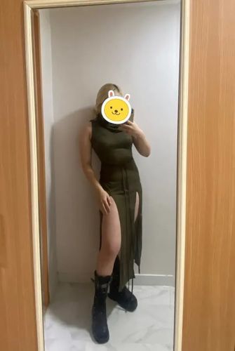 Halibuy Fashion review - Hoodie Sleeveless Slit Hollow Out Self Tie Cowl Neck Maxi Dress