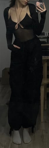 Halibuy Fashion review - Long Sleeve Gloves O Ring Hollow Out Shrug 2 Piece Bodysuit