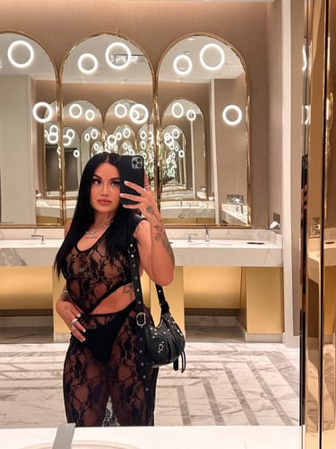 Halibuy Fashion review - Halter U Neck Lace See Through Ruched Backless Maxi Skirt Set