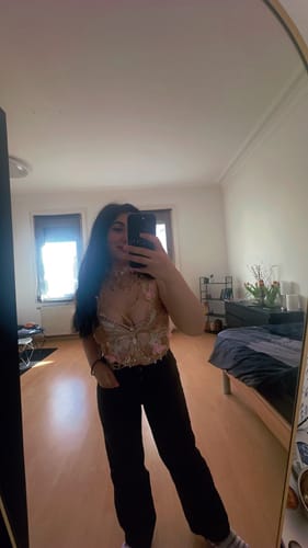 Halibuy Fashion review - Butterfly Embroidery Metal Chain Halter Top With Choker