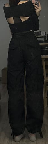 Halibuy Fashion review - Hollow Out Solid Long Sleeve Off Shoulder Mesh Bodysuit