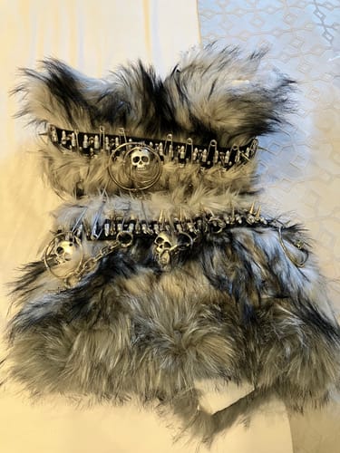 Halibuy Fashion review - Fluffy Metal Chain Tube Mini Skirt Set