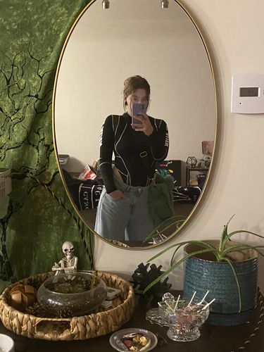 Halibuy Fashion review - Mesh Stitch Contrast Crewneck Long Sleeve Bodysuit