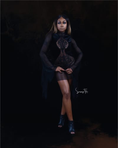 Halibuy Fashion review - Mesh Crewneck Long Sleeve See Through Embroidery Mini Dress