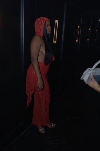 Halibuy Fashion review - Lace Irregular See Through Hoodie Halter Cowl Neck Pant Set